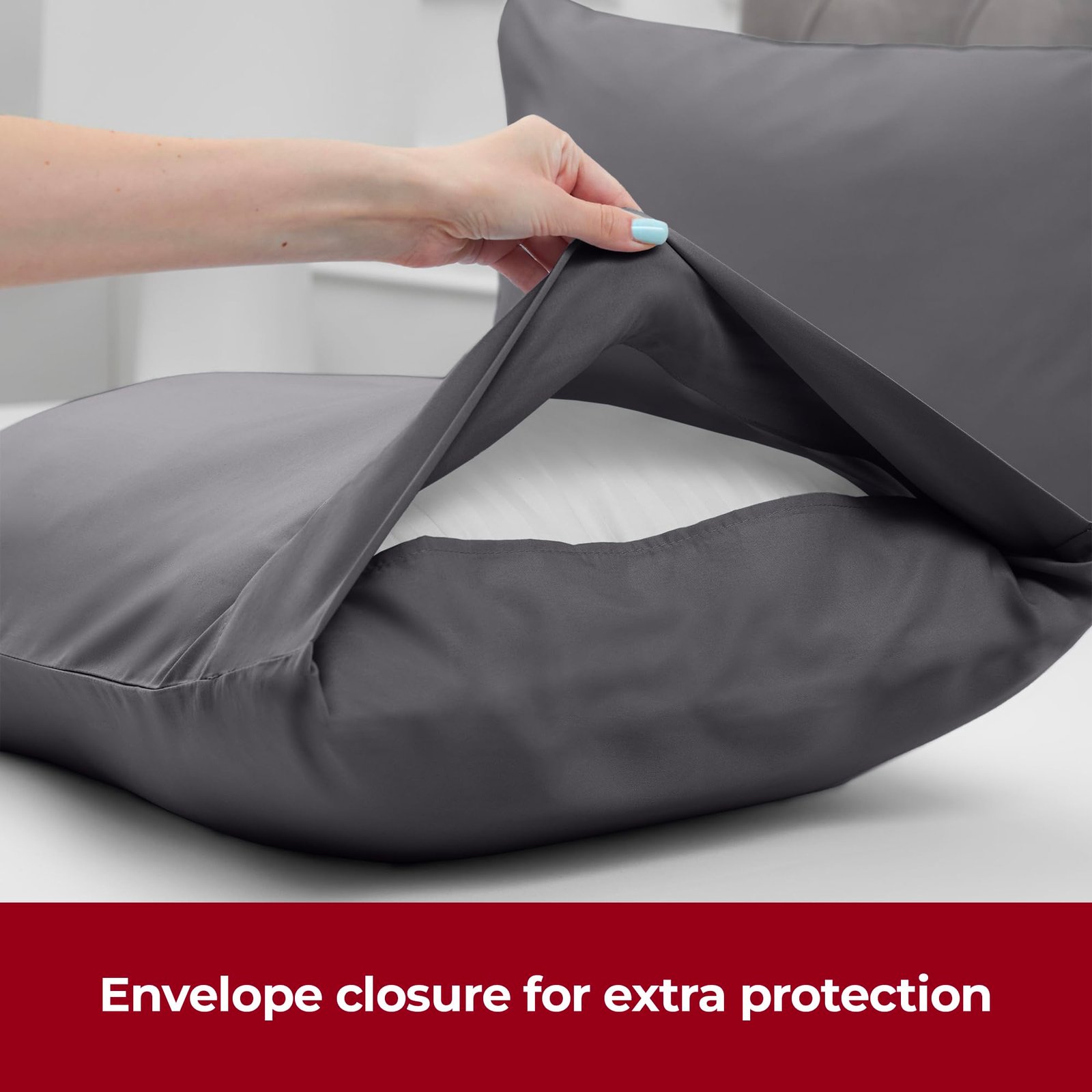 Mellanni 2 vnt. pagalvių užvalkalų rinkinys 80x80 cm - Image 4