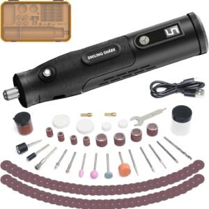 Daugiafunkcis belaidis graviravimo ir šlifavimo įrankis „Smiling Shark RK01“ su 110 priedų rinkiniu