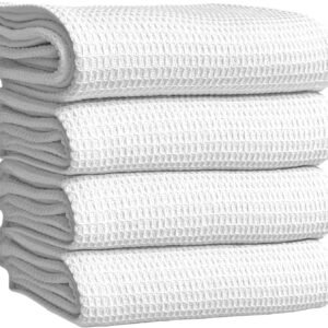 Virtuvinių rankšluosčių rinkinys Comfisoft, 4 vnt., 100% medvilnės vaflinio rašto rankšluosčiai, 65 x 45 cm