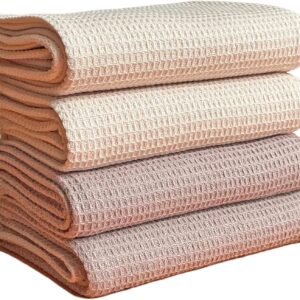 Virtuvinių rankšluosčių rinkinys Comfisoft, 4 vnt., 100% medvilnės vaflinio rašto rankšluosčiai, 65 x 45 cm
