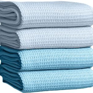 Virtuvinių rankšluosčių rinkinys Comfisoft, 4 vnt., 100% medvilnės vaflinio rašto rankšluosčiai, 65 x 45 cm