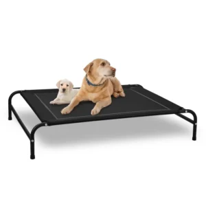 Aukštintas augintinių guolis su kvėpuojančiu tinkliniu audiniu – didelis, patogus ir lengvai valomas (120×81×24 cm, iki 50 kg)