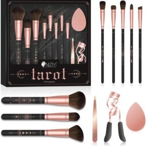 NIZIYI „Tarot“ - 11 dalių makiažo šepetėlių rinkinys