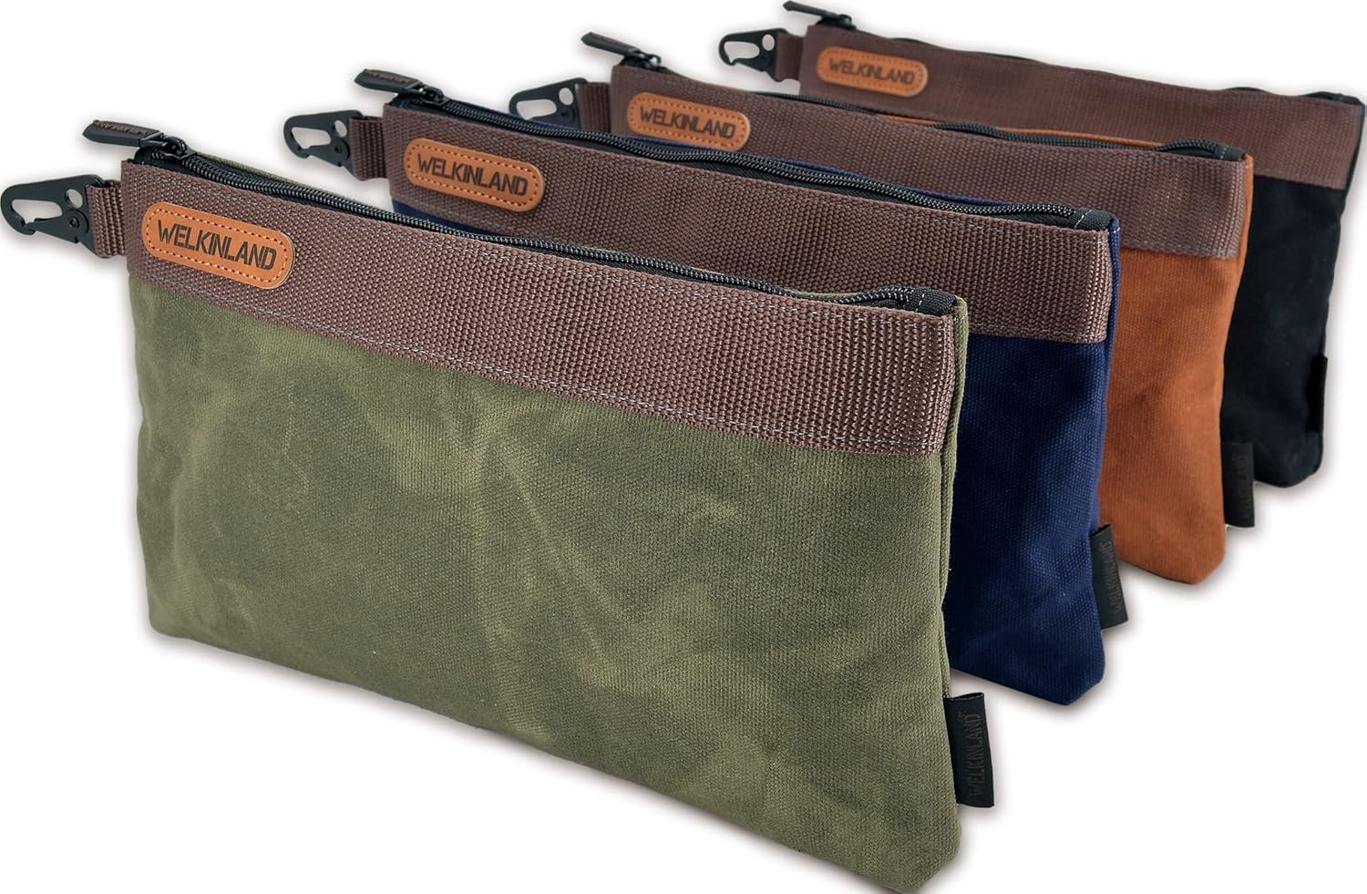 Tvirtos drobės įrankių dėklų rinkinys (4 vnt.) | 33 cm