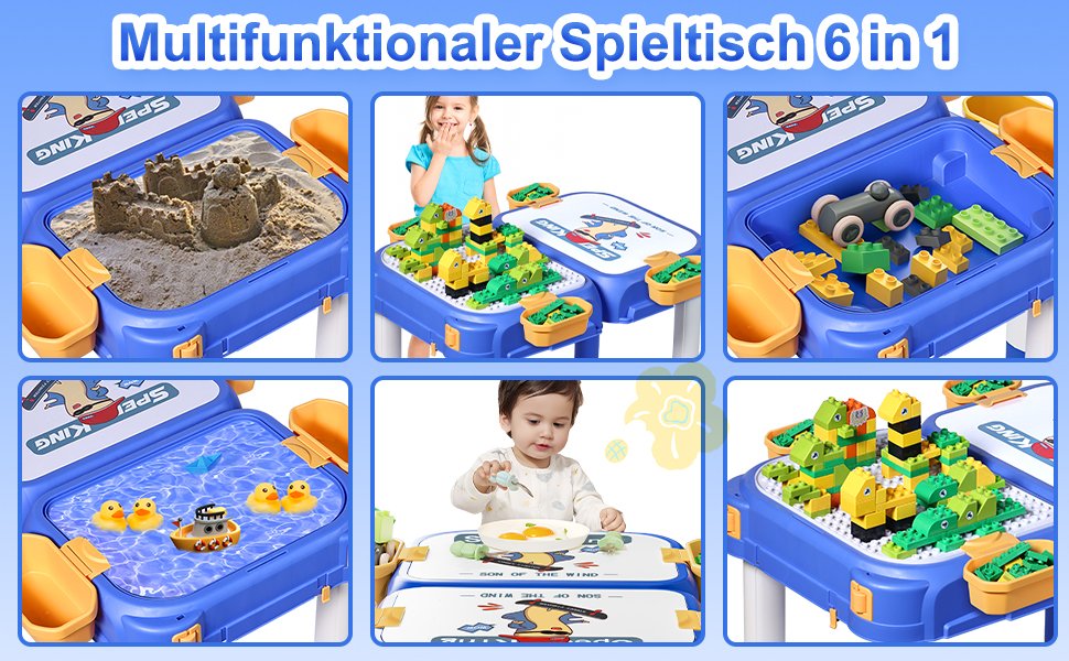 Vaikiškas daugiafunkcinis 6in1 staliukas su kėdute - Image 2