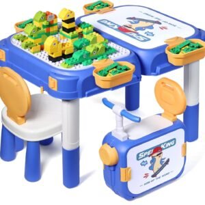 Vaikiškas daugiafunkcinis 6in1 staliukas su kėdute